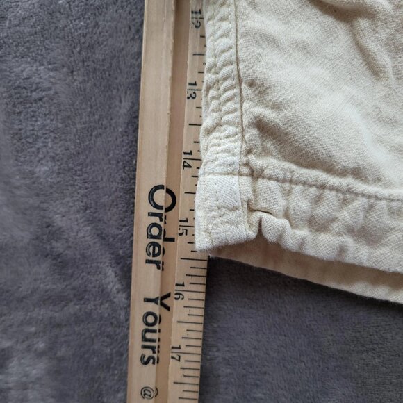 Marine Layer Shorts Mens Medium White Cotton Canvas 6 Inch Lounge Drawstring - Picture 8 of 10